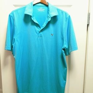 Teal Vineyard Vines Synthetic L Polo